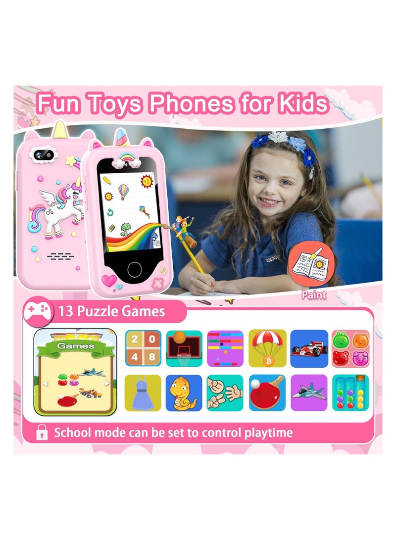 general Girls Toys for Kids Smartphone, 2.8 inch Touch Screen Toddler Learning Phone with Dual Camera, Games, Music Player, 8G SD Card - Image 5