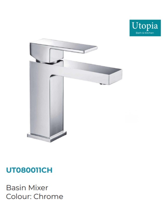 UTOPIA Basin Mixer Faucet, Chrome (UK-Origin)