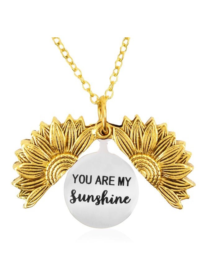 KATCHON , Sunflower Necklace for Women & Girls – You Are My Sunshine, Hidden Message Pendant, Stainless Steel Gold Chain, Inspirational Jewelry Gift for Daughter, Mom, Friend, Birthday & Anniversary - Image 1