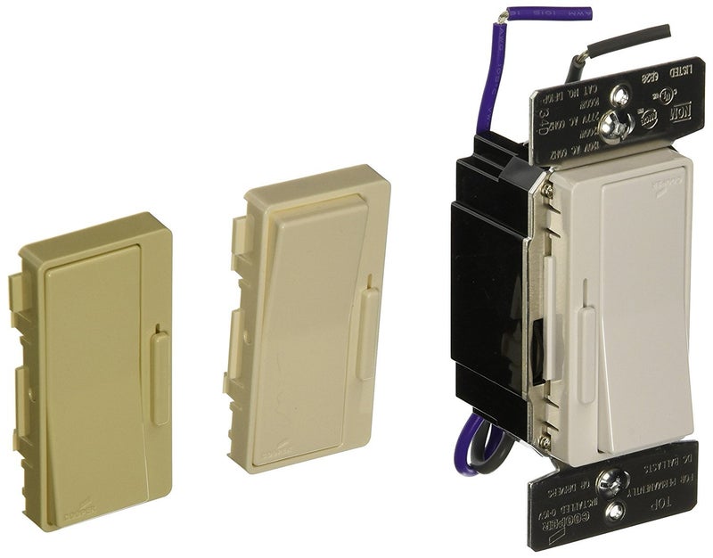 Eaton Controls DF10P-C2 Decorator 0-10V Dimmer 120/277V with Color Change Kit Light Almond, White, Ivory