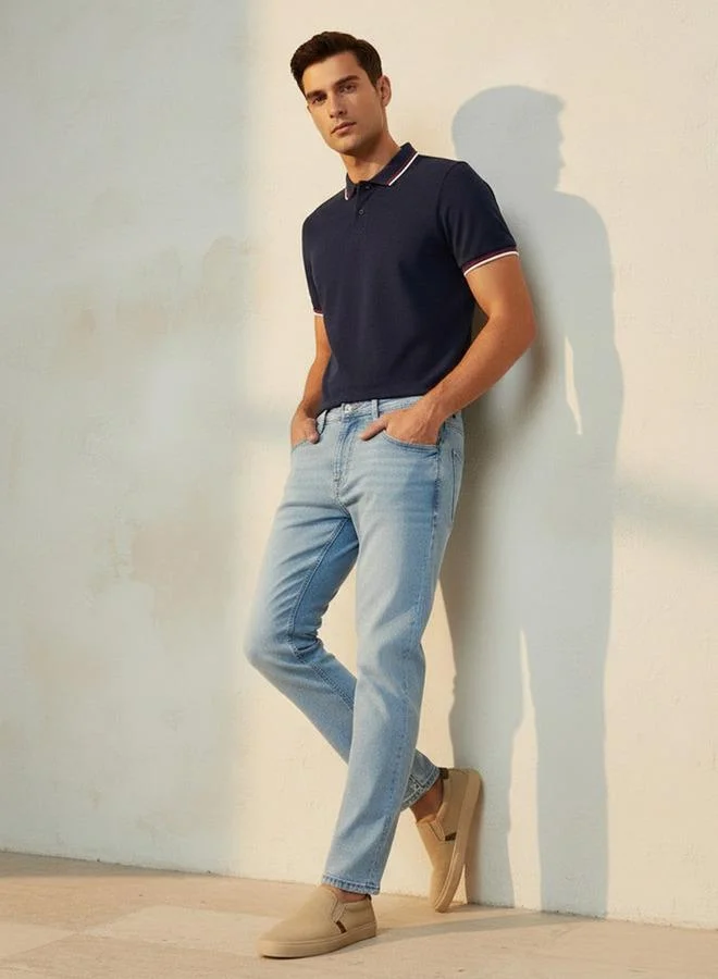 Splash FAV BLUE Men Slim Fit Mid Rise Jeans for Men | Best Price UAE