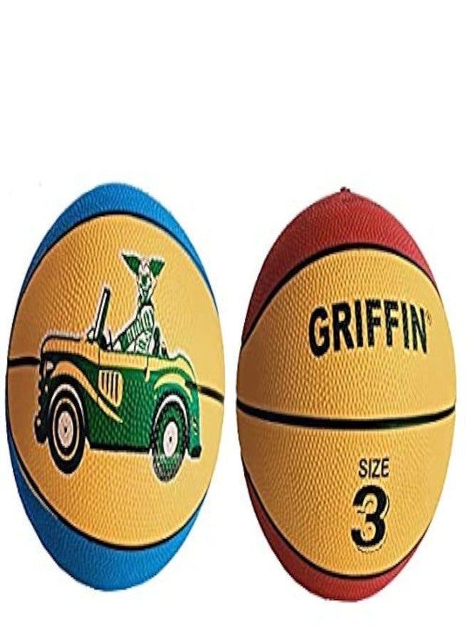 غريفين مجموعة كرات سلة متعددة الألوان من جريفين، قطعتان، مقاس 3 للأطفال - Image 1