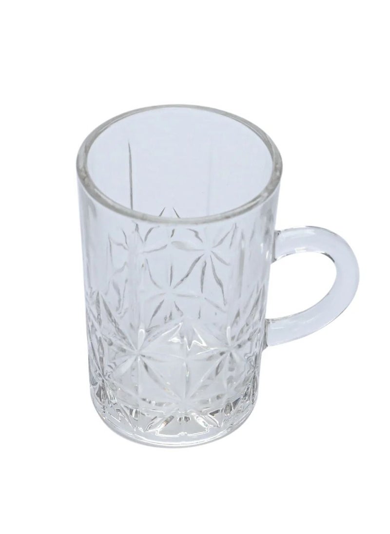 Max Tea Bowl Set with Glass Handle 6Pieces