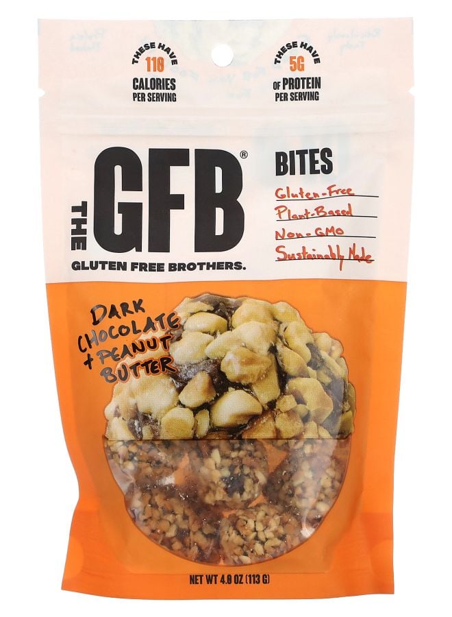 Gluten Free Bites Dark Chocolate + Peanut Butter 4 oz (113 g)