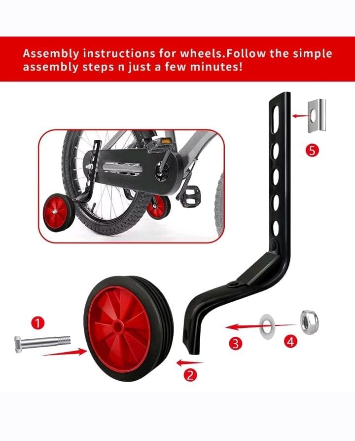 Neemo Bicycle Training Wheels, Side Support Wheels for Children's Cycle - Image 3