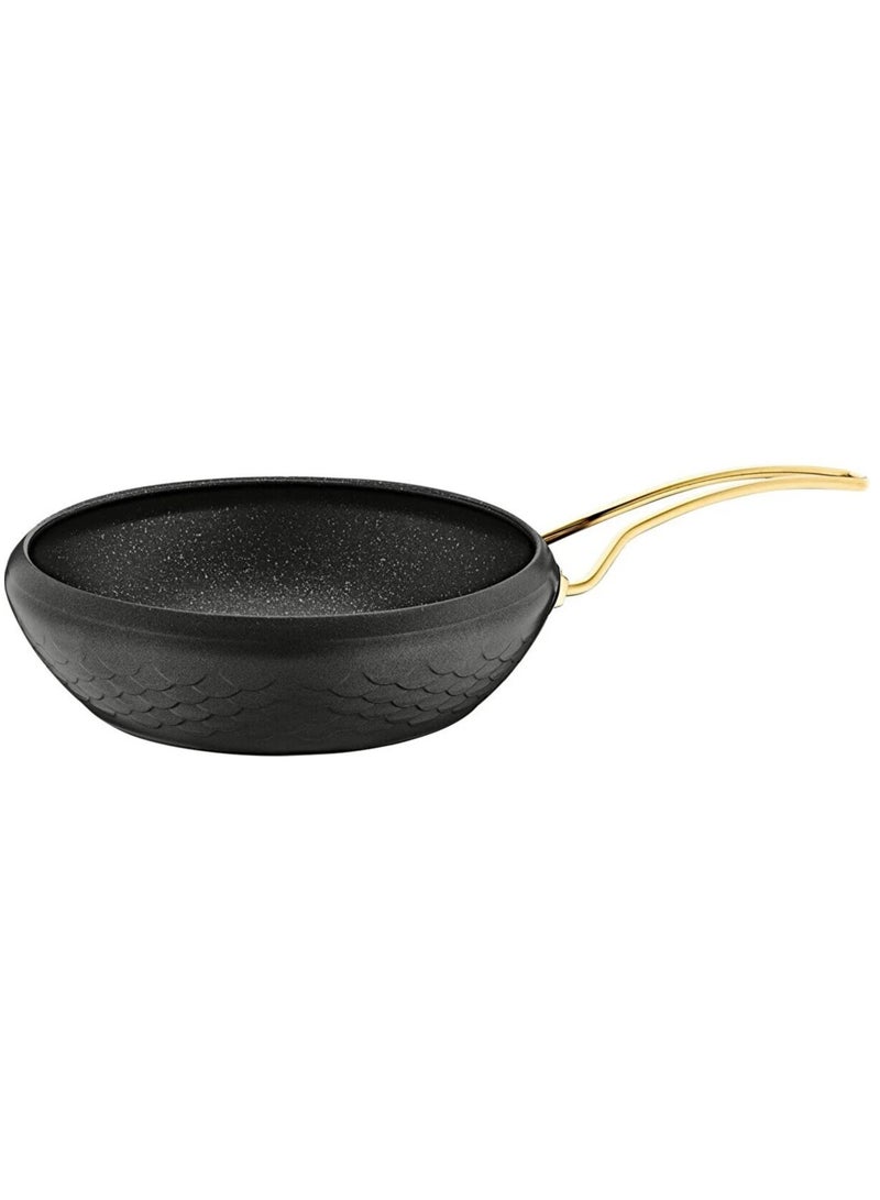 OMS 9pcs Granite Cookware set Mermaid Shape -Black Gold Color - Image 3