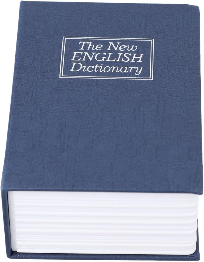 صندوق كتاب آمن مدمج بقفل مركب للمجوهرات والمفاتيح والنقود باللون الأسود والأحمر والأصفر والأزرق - Image 5