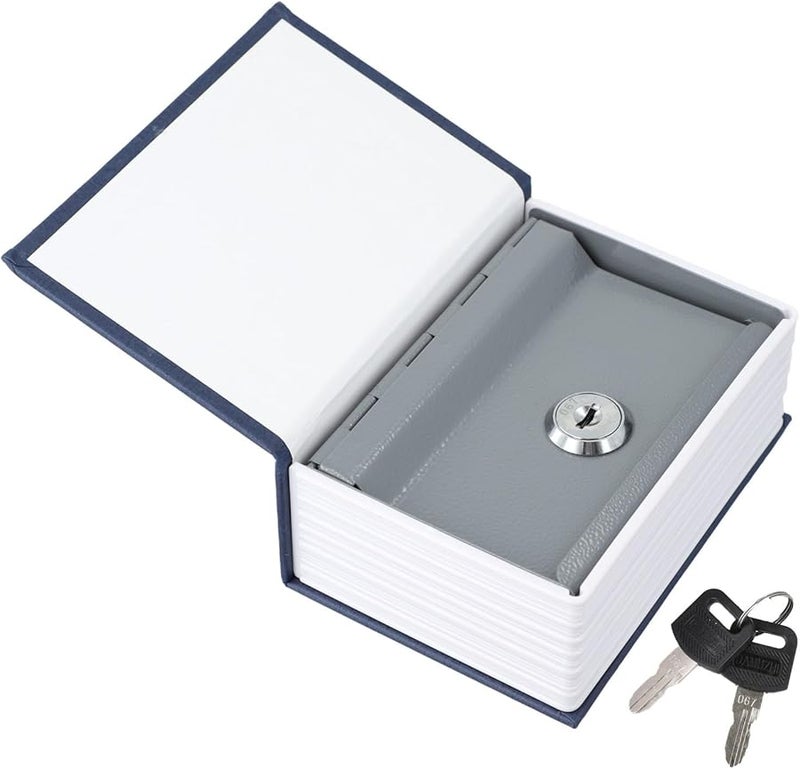 صندوق كتاب آمن مدمج بقفل مركب للمجوهرات والمفاتيح والنقود باللون الأسود والأحمر والأصفر والأزرق - Image 4