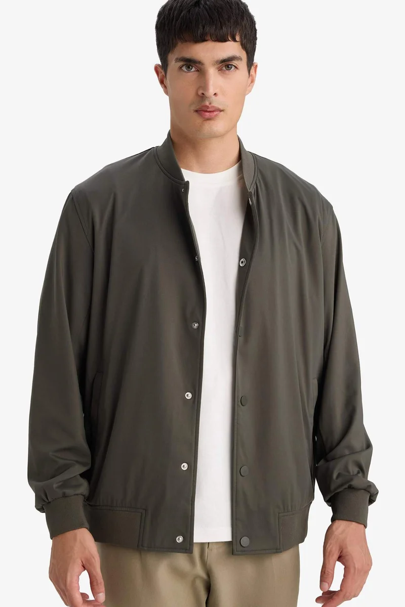 Defacto  Slim Fit Lined Snap Button Jacket for Men | Best Price UAE