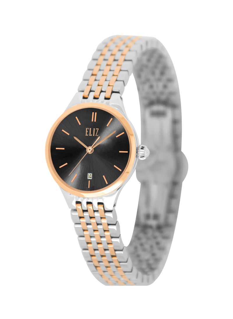 eliz - ELIZ ES8691L2UGU SS Case & Band Date Women's Watch - Image 1