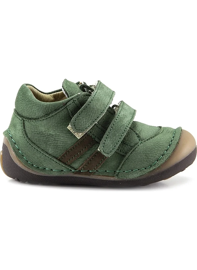 Mnpc Minipicco Boy Green Leather Anatomically Supported First Step Boots