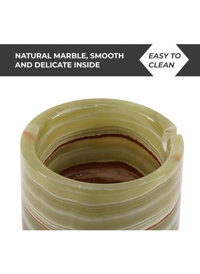 RADICALn Radicaln Marble Salt Cellar and Tray Black and Green Handmade Salt Box For Set Of 2 Serving Bowls With Lids - Ideal Sugar Dispenser, Salt And Pepper Bowls Kitchen Storage  - Image 5