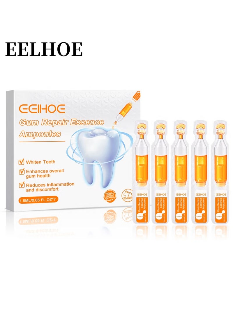 EELHOE 7pcs Tooth Repair Essence, Deep Cleaning Yellow Teeth Stains Tartar Care Gum Oral Care Essence, Tooth Whitening Essence - Image 1