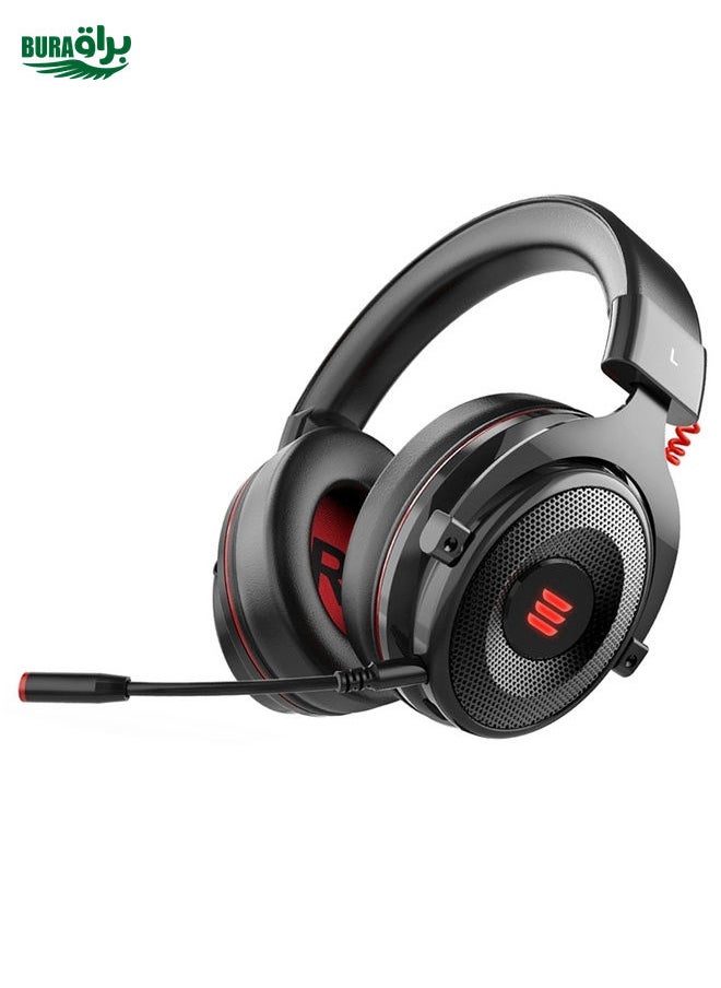 BURAQ EKSA E900 Pro 7.1 Gaming Wire-Controlled Head-mounted USB Luminous Gaming Headset with Microphone(Black)  - Image 2