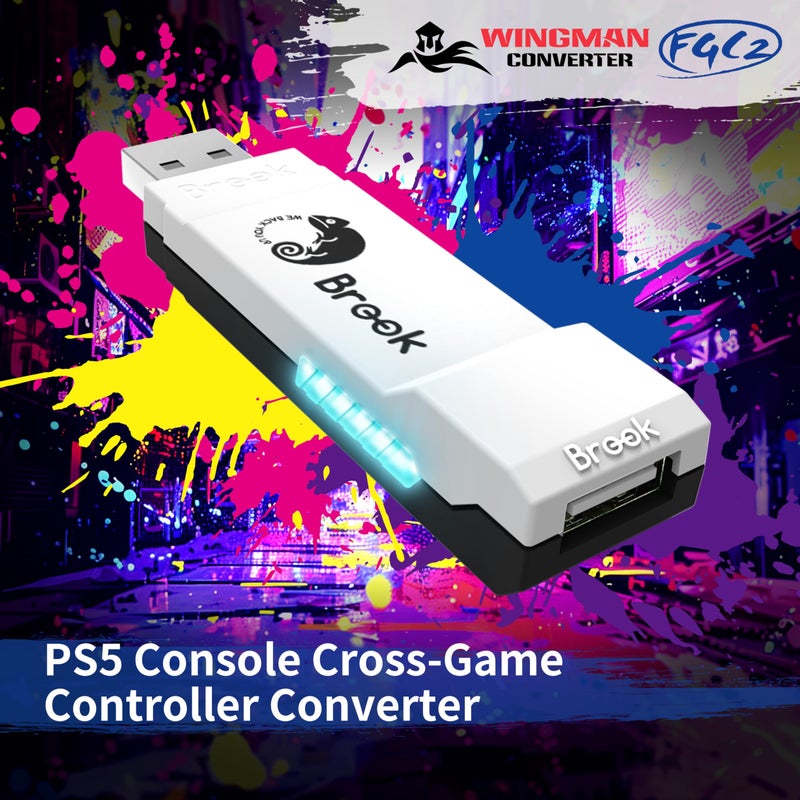 Brook Wingman FGC2 Converter with Keychain-Arcade Joystick Adapter Gamepad for PS5 & PC, Supports All PS5 Games (Official Exclusive Version) - Image 2