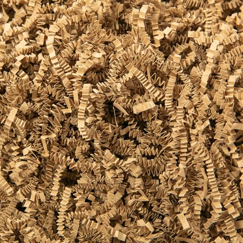 Mefleet 12 LB Crinkle Cut Paper Shred Filler 8 oz Brown Crinkle Shredded Paper for Gift Box Gift Basket Bag Filler Grass Cushion Stuffing for Easter Mothers day Birthday Packaging Wrapping - Image 1