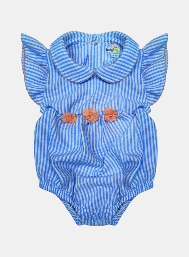 BabyShoora Baby Girl Summer Flutter Sleeves Romper - Image 2