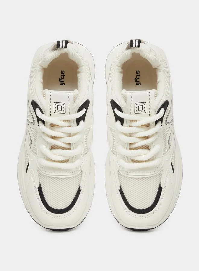 Styli Styli Chunky Sole Lace Up Sneakers