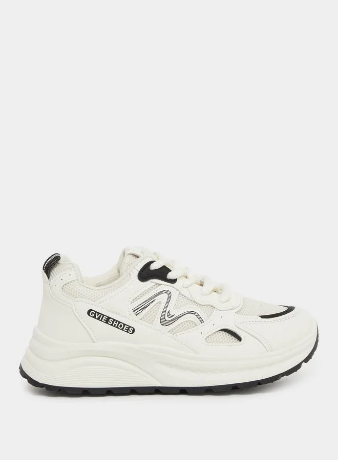 ستايلي Styli Chunky Sole Lace Up Sneakers