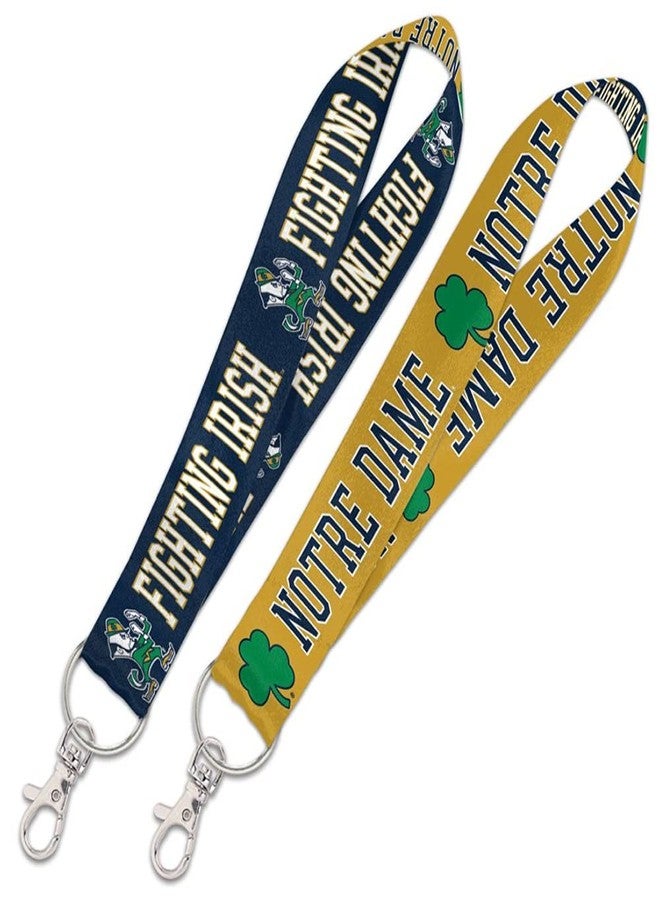Fanatics Notre Dame Fighting Irish 1" Inch Lanyard Key Strap, 2-Tone, Metal Ring, Lobster Clasp - Image 2