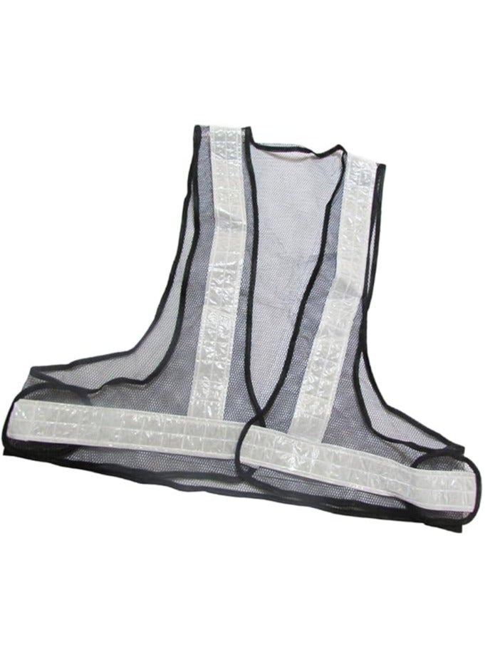 V-Shaped Reflective Safety Vest - High Visibility Vest for Maximum Safety , Black&White - Image 2