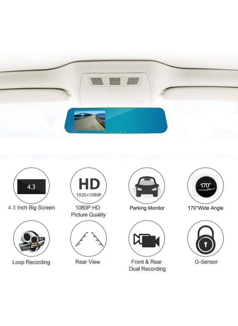 Generic - Vehicle Blackbox DVR - 4.3"TFT - Full HD 1080P - Wide-angle lens - Night Vision - Support 32GB - Motion Detection - Cycle Recording - G-Sensor - Image 1