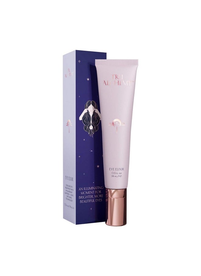 Tru Alchemy Ru Alchemy Eye Elixir Cooling Eye Treatment Cream Dark Circle Eye Cream For Puffiness And Bags Under Eyes Eye Cream For Wrinkles Caffeine Hyaluronic Acid Vitamin C 0.5 Fl Oz/14 Ml  - Image 2