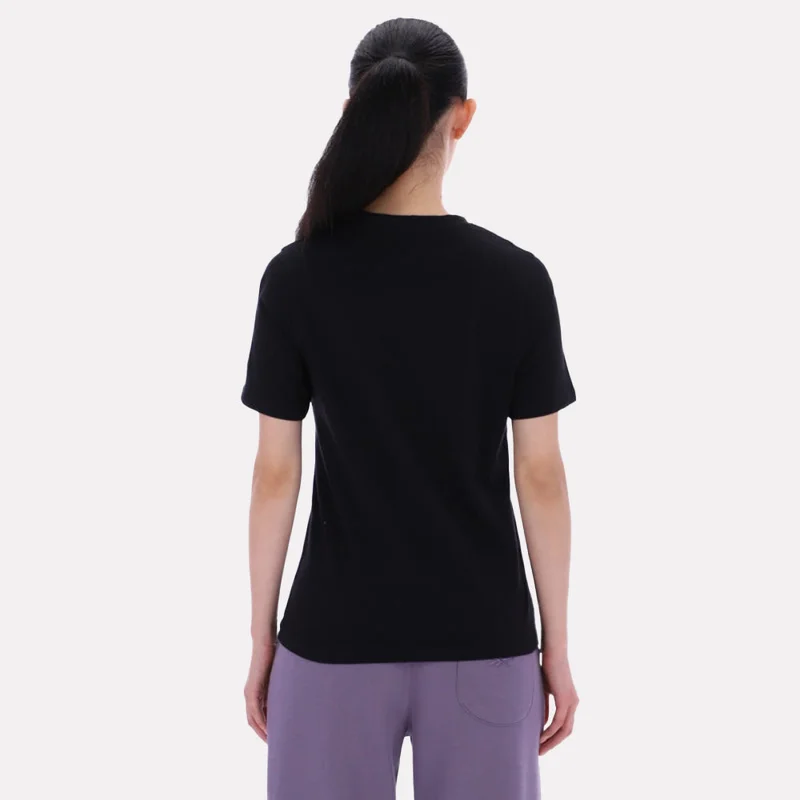 Reebok Black Reebok Audrey Tonal Logo Crew Neck Short Sleeve Women's Tee - Black for Women | Best Price UAE