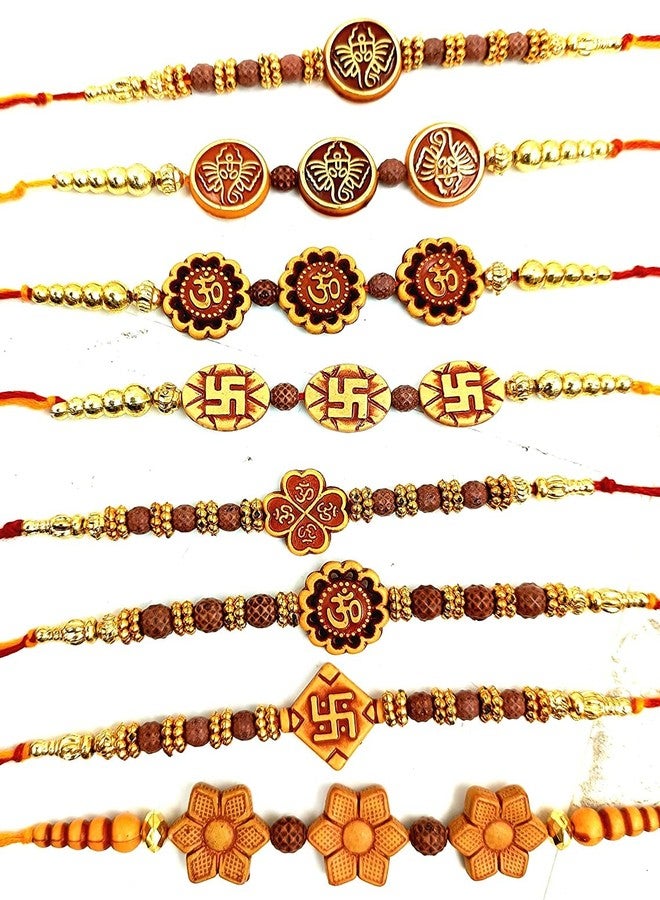 VASH GIRLYZ ATTIRE Multicolor Fancy Rakhi For Brother Rakhi Combo Rakhi Set Rakhi Designer Rakhi For Raksha Bandhan Pack of (10) - Image 4