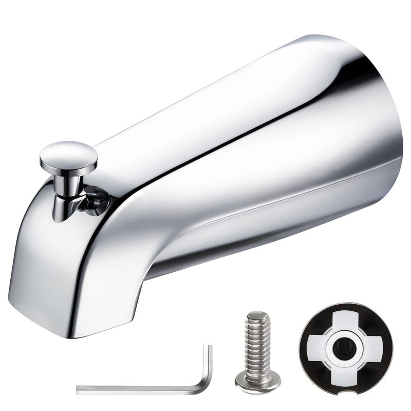 Slip on Tub Spout with Diverter Compatible with American Standard 8888026002 Tub Spout Bathroom Bathtub Faucet Fits 12 Copper Water Tube58 Dia 532 Hex WrenchChrome1