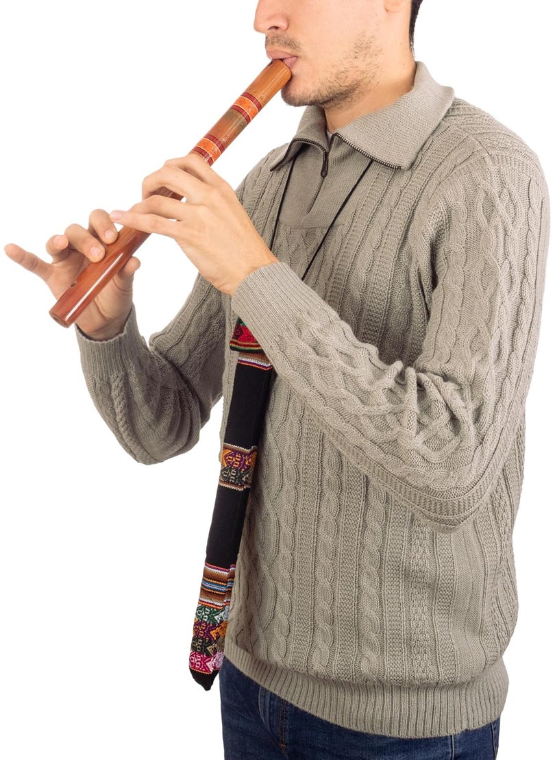 NOVICA NOVICA Handcrafted Wood Andean Quena Flute with Carrying Case Peace Flute  - Image 3