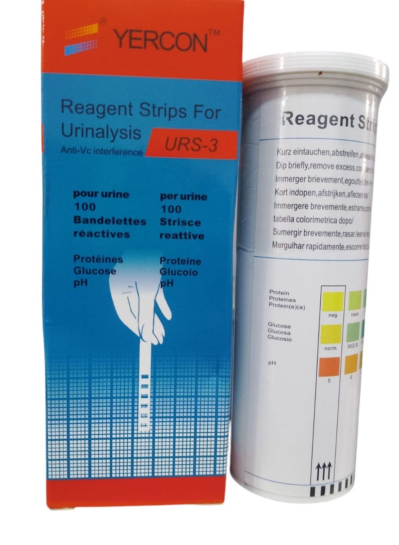 Test strips for sugar and protein