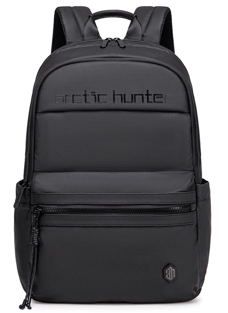 ARCTIC HUNTER School Laptop Backpack,Business Travel Bag,Water Resistant Office Shoulder Book Bag for Men with Laptop Compartment,Black  - Image 1
