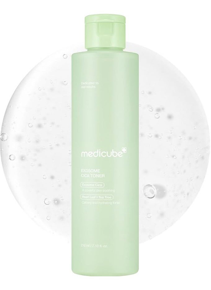 Medicube medicube Exosome CICA Toner | Daily Soothing Toner with Exosome CICA, Heartleaf, Tea Tree, 12 Kinds of CICA | Low Irritation, Sebum Care Korean Skin Care, for Stressed Skin (210ml / 7.10 fl.oz.)  - Image 1