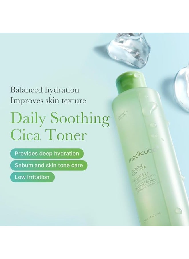 Medicube medicube Exosome CICA Toner | Daily Soothing Toner with Exosome CICA, Heartleaf, Tea Tree, 12 Kinds of CICA | Low Irritation, Sebum Care Korean Skin Care, for Stressed Skin (210ml / 7.10 fl.oz.)  - Image 2