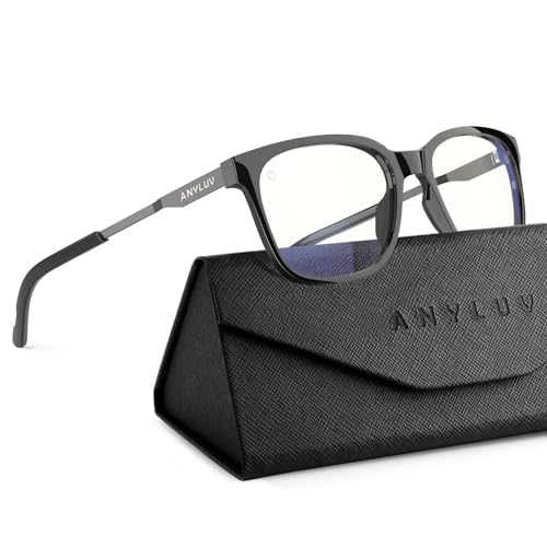 ANYLUV Blue Light Glasses for Men Lightweight Computer Gaming Glasses Stylish Anti Eyestrain Blue Light Blocking Men - Image 1