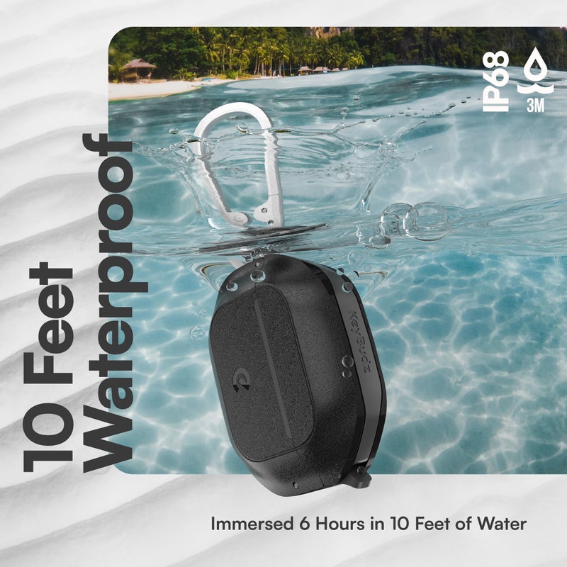 Keybudz for Waterproof AirPods 4 Case with Lock - IP68 Waterproof and Dust Proof, Shockproof Protector, Heavy Duty Rugged Protection, Drop Proof Hard Cover for AirPods 4th Gen (Carbon Black) - Image 5