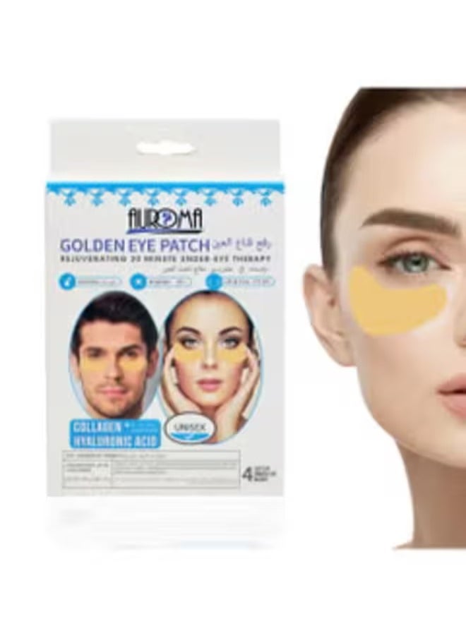 AUROMA 4Pcs Eye Masks for Dark Circles and Puffiness, Under Eye Patches for Puffy Eyes Treatment, Under Eye Gel Pads Collagen for Eye Bags Treatment, Gel Eye Mask Skincare, Gold  - Image 4