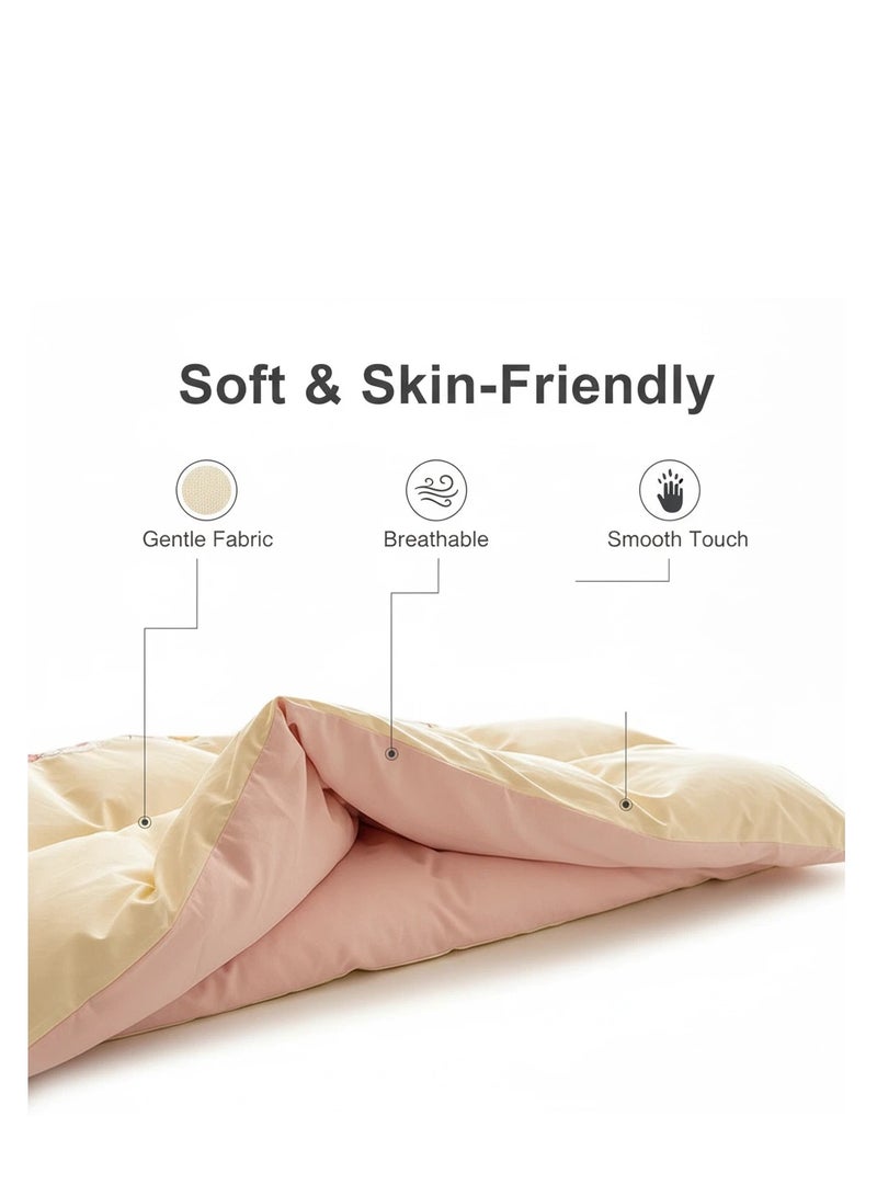 Bluejw Melody Anime Bedding Set 3 Piece 3D Cartoon Cute Printed Soft Microfiber Comforter Set with Zipper Closer Gifts for Kids Teenagers Adult - Image 4