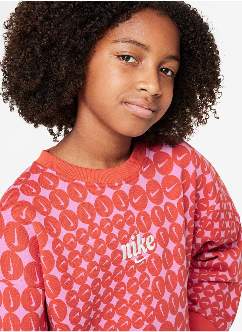 Nike Kids Club Fleece Oversized Sweatshirt  - Image 3