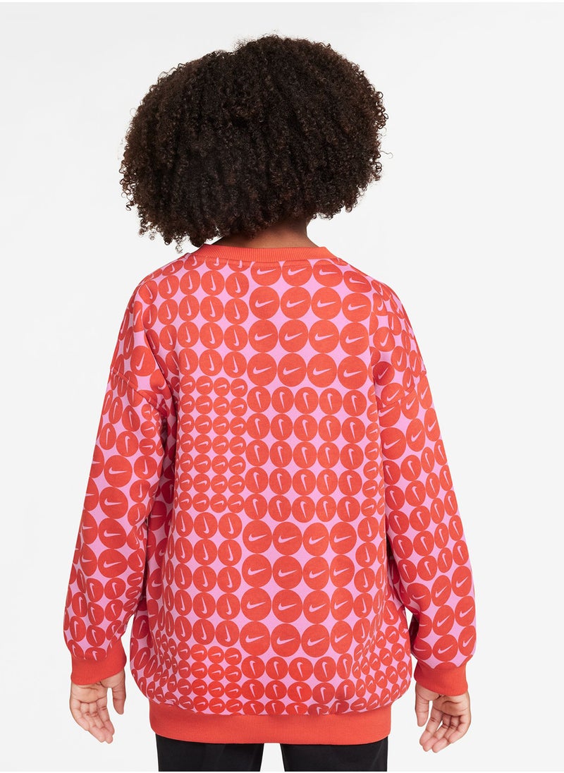 Nike Kids Club Fleece Oversized Sweatshirt  - Image 2