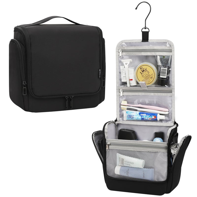 Relavel Hanging Toiletry Bag for Men and Women Travel Toiletries Bag Waterresistant Large Makeup Cosmetic Organizer Storage Shaving Dopp Kit Shower Bathroom Hygiene Bags Carryon Travel Essentials - Image 2