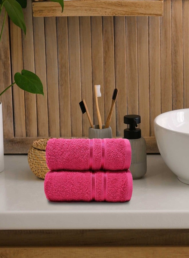 MYTRIDENT Trident Hand Towels, 100% Cotton, Highly Absorbent, Super Soft, 2 Piece Set, 400 GSM, Spa Towel, Comfort Living Towel-Candy Glow - Image 3