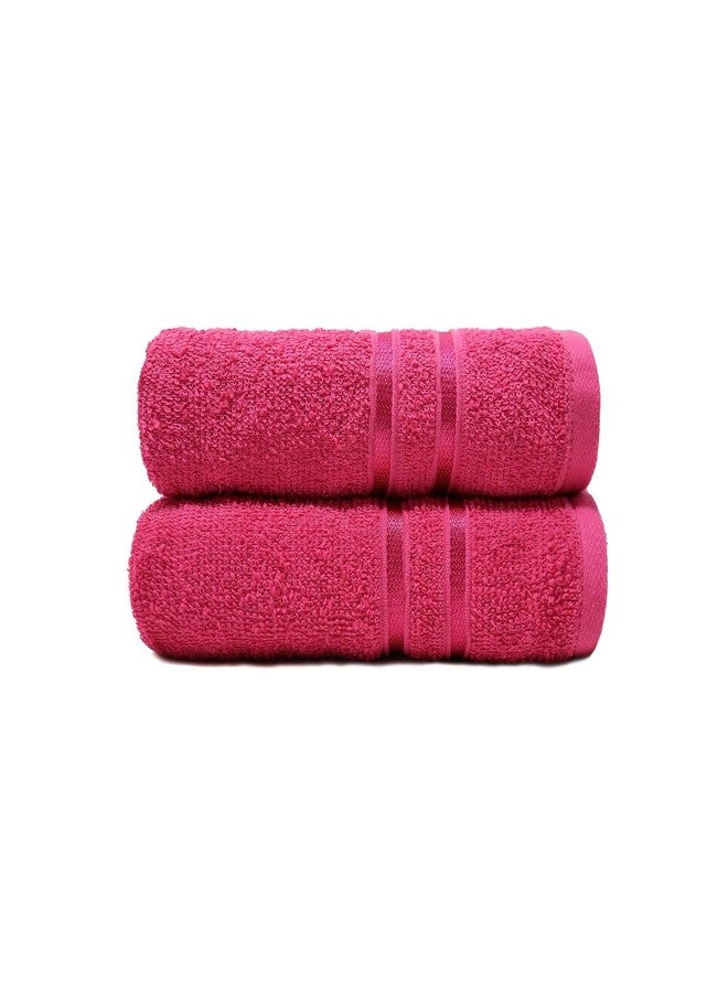 MYTRIDENT Trident Hand Towels, 100% Cotton, Highly Absorbent, Super Soft, 2 Piece Set, 400 GSM, Spa Towel, Comfort Living Towel-Candy Glow - Image 1