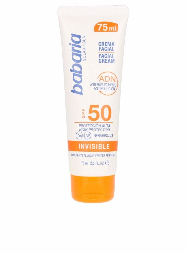 Babaria Sun ADN Invisible Facial Cream SPF50 75ml - Image 1