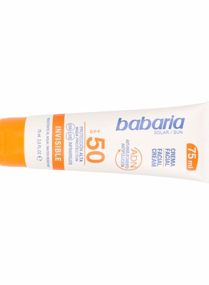 Babaria Sun ADN Invisible Facial Cream SPF50 75ml - Image 3
