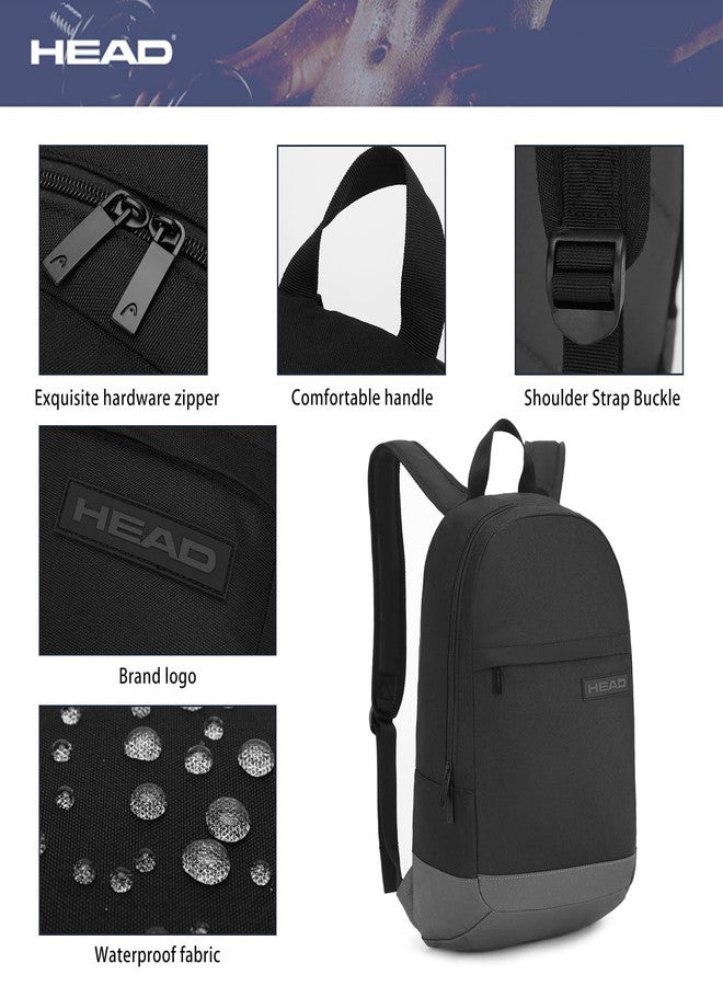 HEAD Small Waterproof Travel Backpack for Women & Men, Lightweight Casual Daypacks for Sport/Gym/Fitness/Work/Daily, College Computer Bag for 15.6 inch Notebook - Image 5