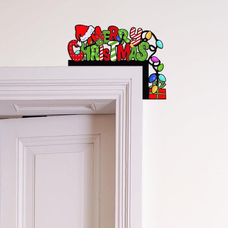 Pigort Christmas Door Toppers Funny Christmas Door/Window Corner Decorations Snowman Santa Windows Walls DIY Craft for Christmas Party Ornament - Image 5