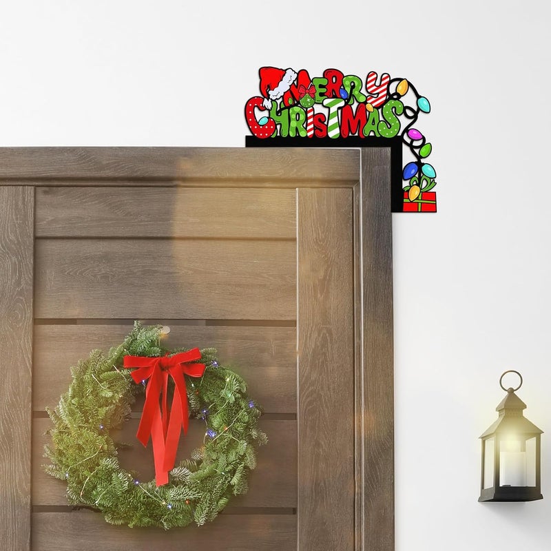 Pigort Christmas Door Toppers Funny Christmas Door/Window Corner Decorations Snowman Santa Windows Walls DIY Craft for Christmas Party Ornament - Image 4