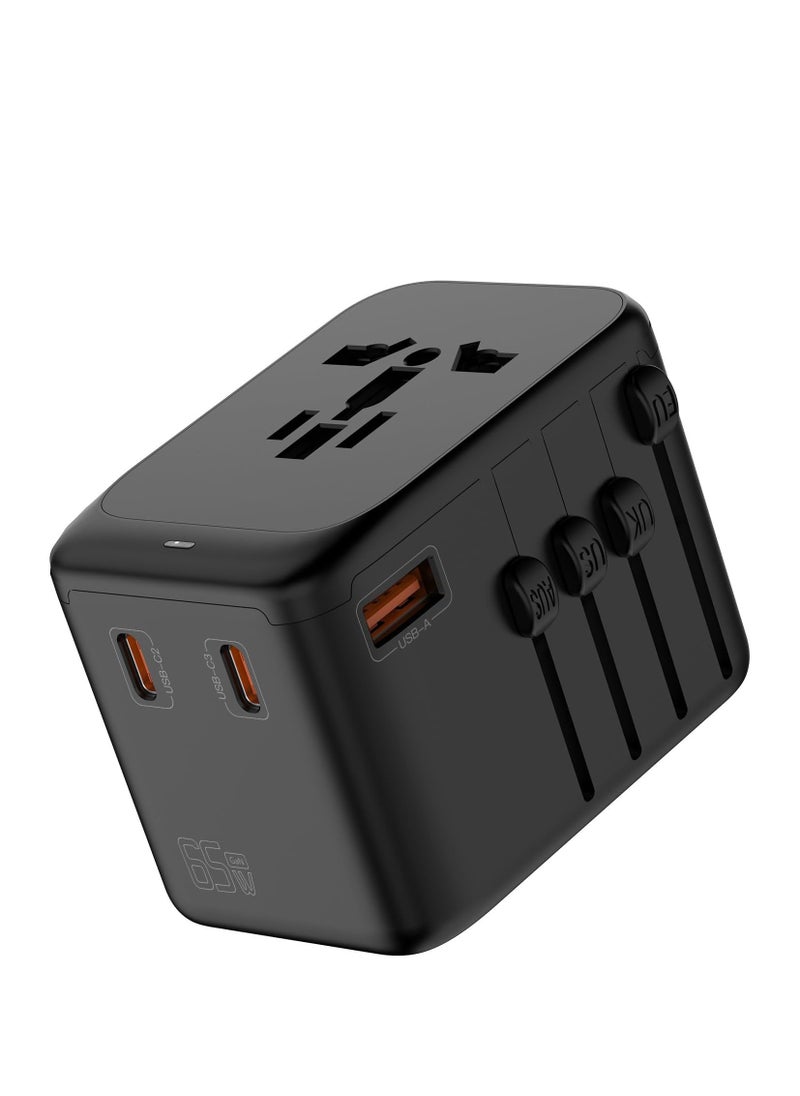 Necomi - 65W Universal Travel Adapter for US/UK/EU/Australia International Charger, Global Wall Charger (Type A/C/G/I) - Image 1